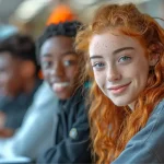 Deux lycéens en cours